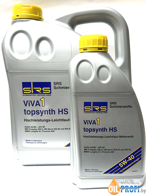 SRS Viva 1 topsynth HS 5W-40 5л (4л+1л)